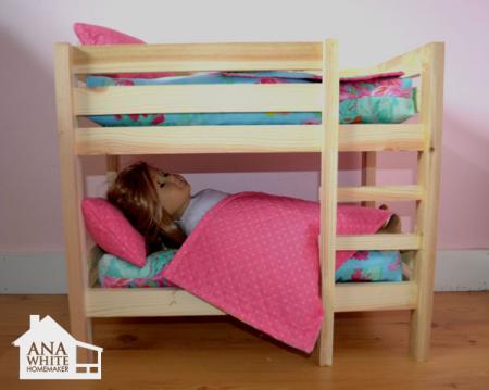 DIY 18 Doll Bunk Bed Plans Wooden PDF ideas for built in shelves 